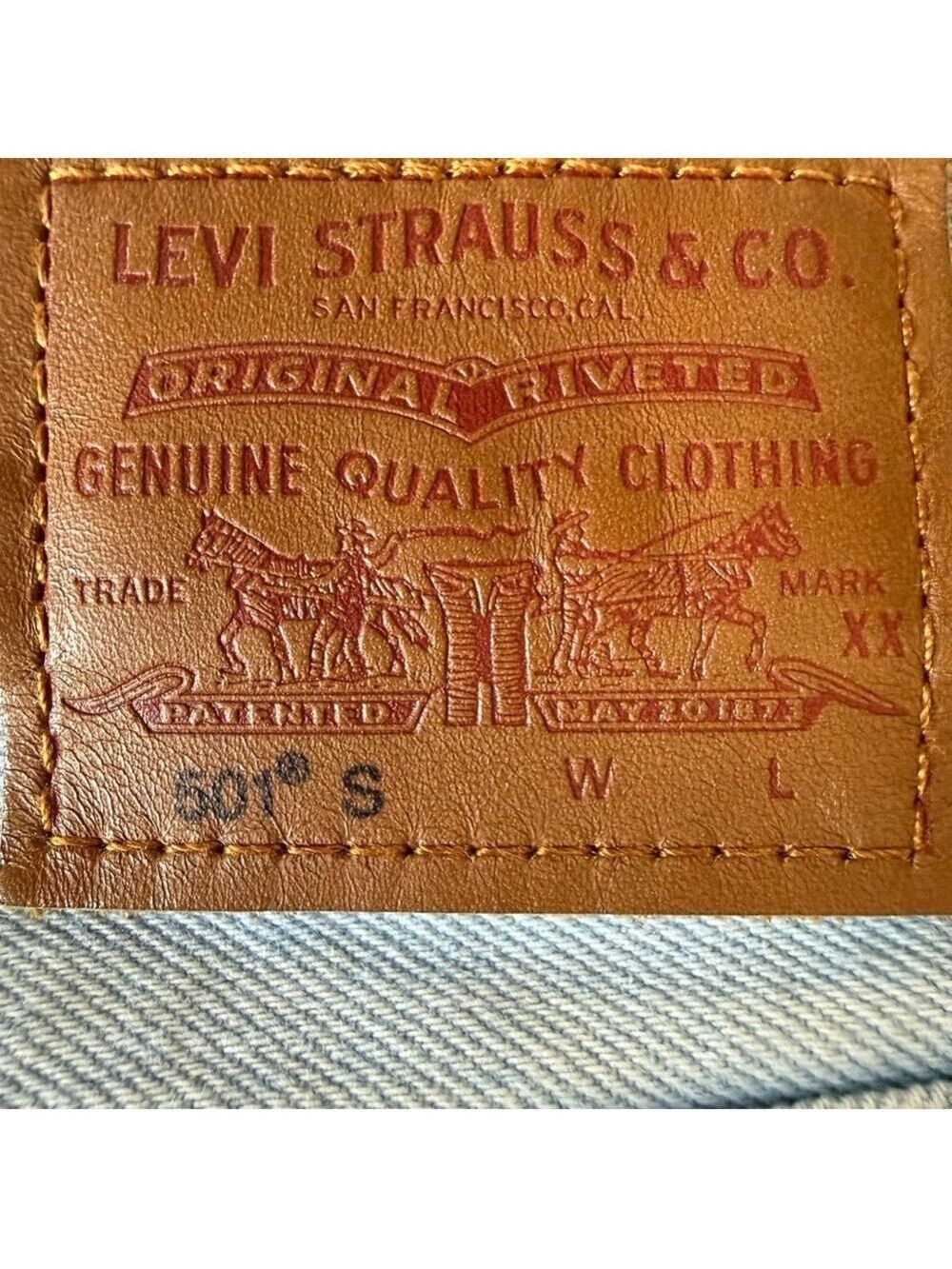 LEVIS 501 Skinny Jeans High Rise Cropped Raw Hem Distressed Size 28 - Picture 6 of 15